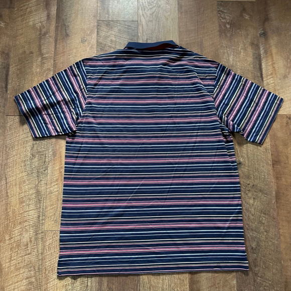 Men's Cutter & Buck Navy Striped Polo Shirt XL - Picture 11 of 13